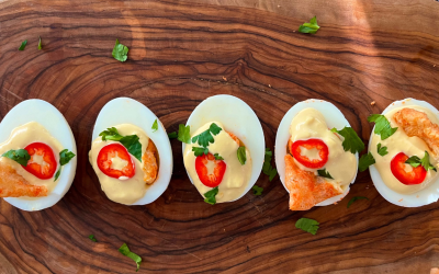 Chicharrónes Stuffed Deviled Eggs