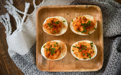 Hot Chicken Deviled Eggs